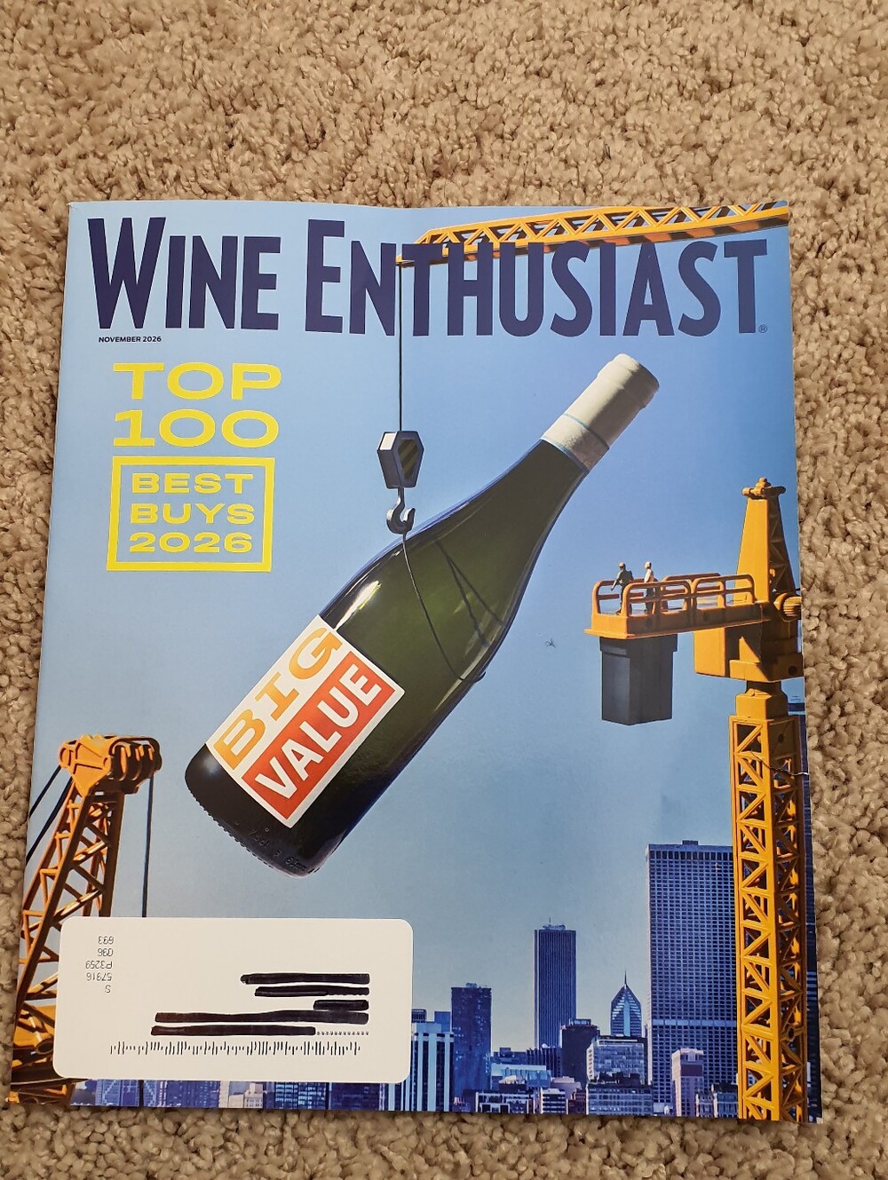 Wine Enthusiast Magazine November 2026 Top 100 Best Buys 2026 Illustrated